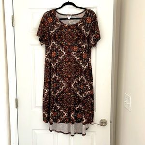 LuLaRoe Carly Dress Medium Paisley